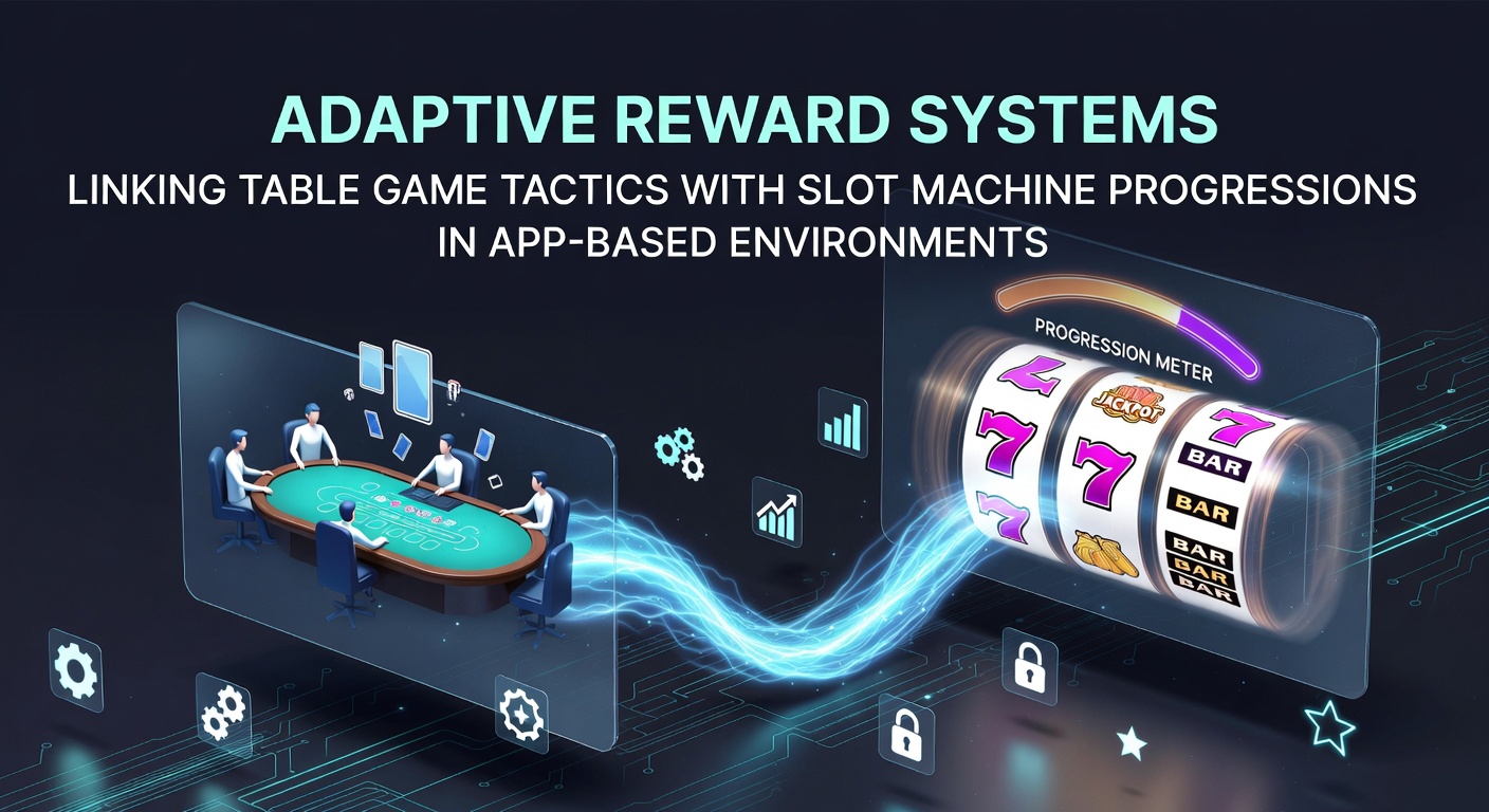Illustratie van adaptieve beloningssystemen die tafelspellen en slots integreren in mobiele apps