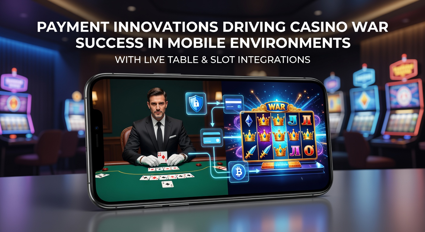 Mobiele betalingsinnovaties in casino war met live tafels en slots integratie