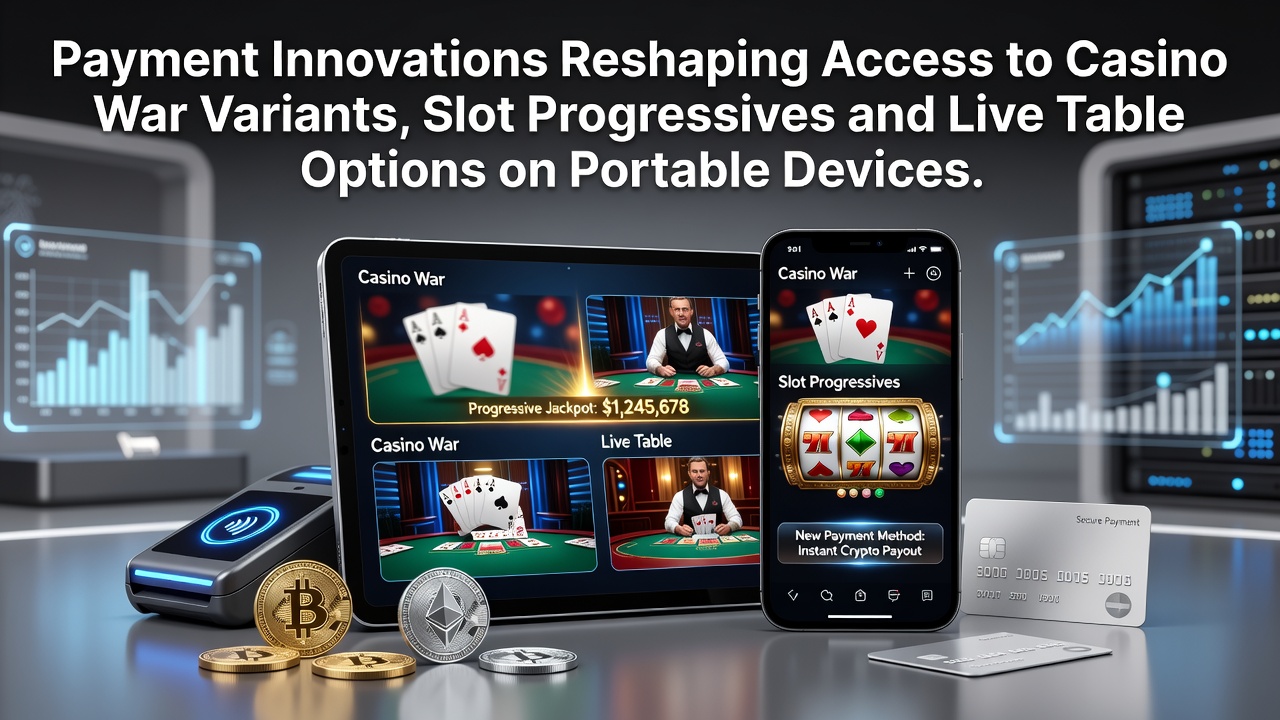 Mobiele betalingstransacties in actie bij online casino spellen zoals Casino War en slots