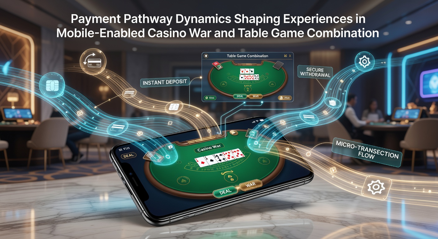 Tafelspellen en mobiele betalingen in combinatie met Casino War