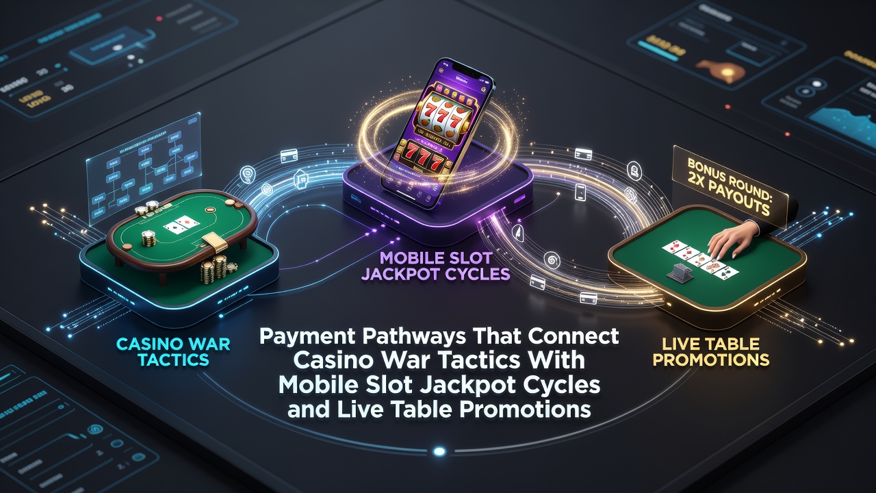 Betalingsroutes die Casino War tactieken verbinden met mobiele slot jackpot cycli en live tafel promoties in online casino's